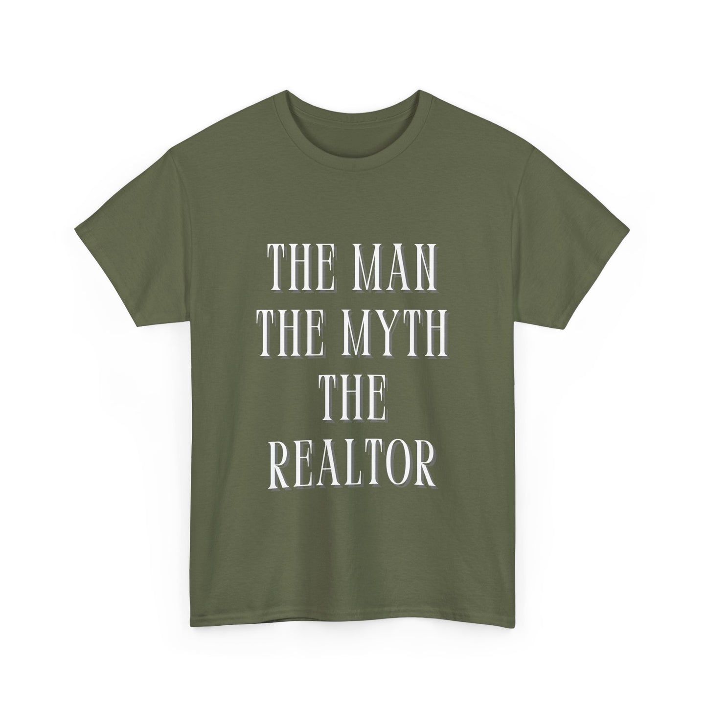 The Man The Myth The Realtor Unisex Heavy Cotton Tee - Perfect Gift for Real Estate Agents